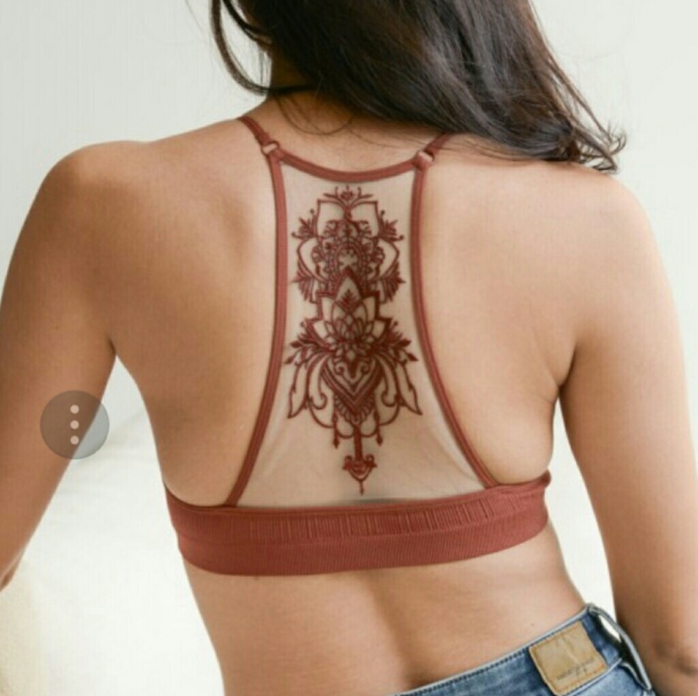 1 left😍Plus Size 💖Tattoo Bralette💥Racerback